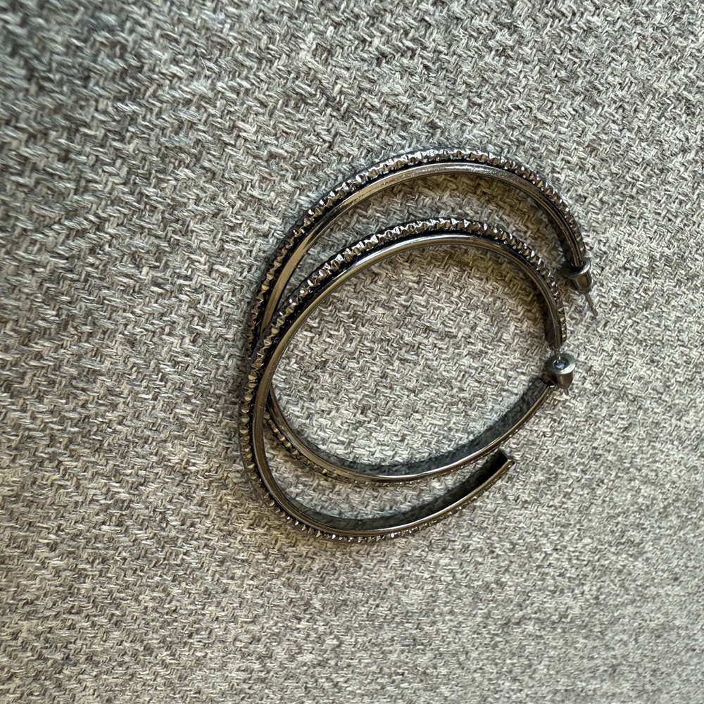 Elegant Black Hoop Earrings